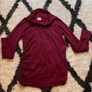 Maternity cowl neck shirt